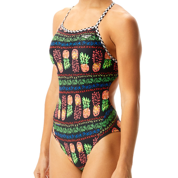The Finals Funnies Tropical Party WingBack NonFoil 1pc Swimsuit Multi Size 26 - Picture 1 of 8